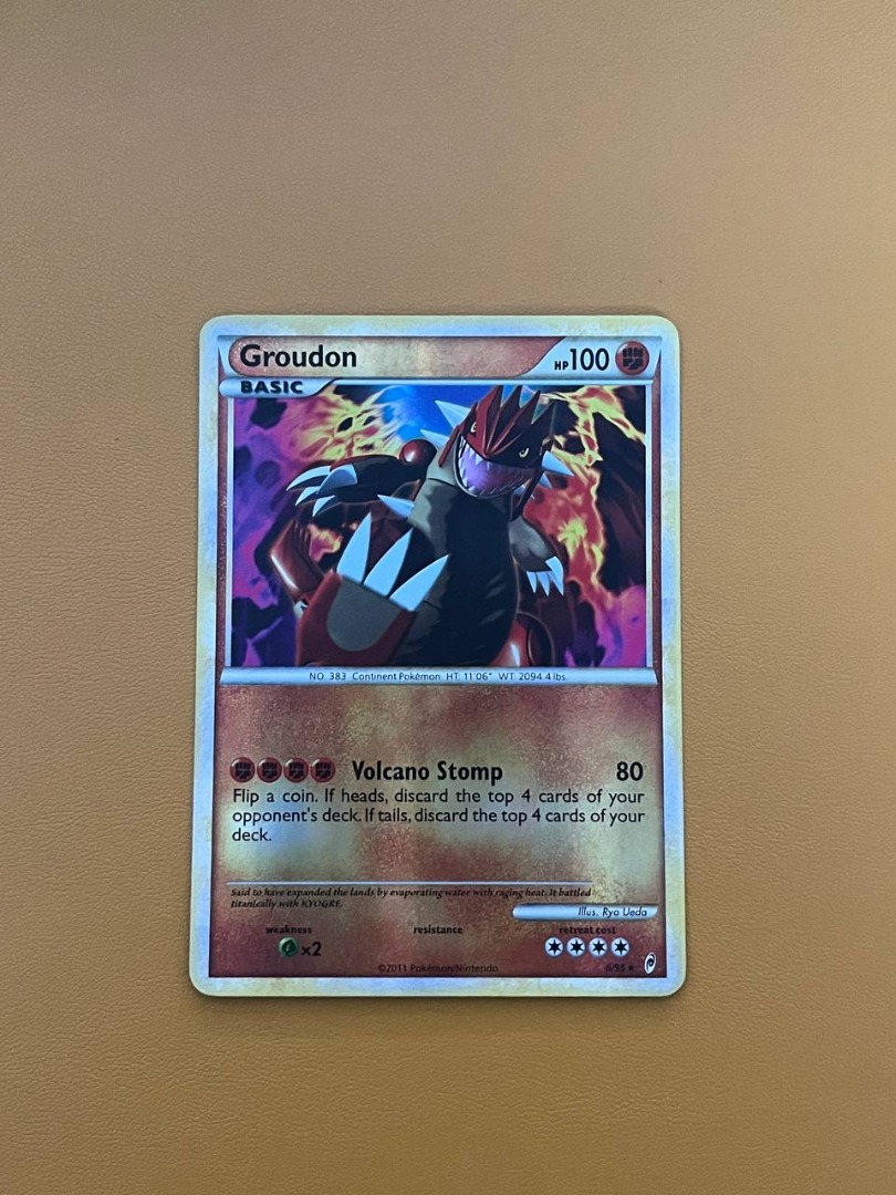 Groudon 6/95 Reverse Holo Call of Legends Pokemon TCG, Hobbies