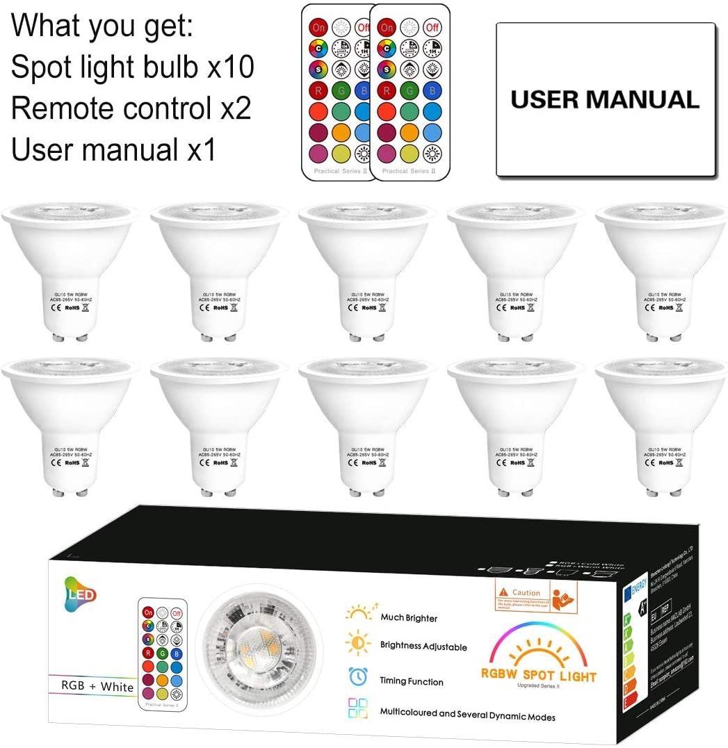 GU10 Colour Changing led Bulb,5W dimmable gu10 led Bulbs,Equivalent 50