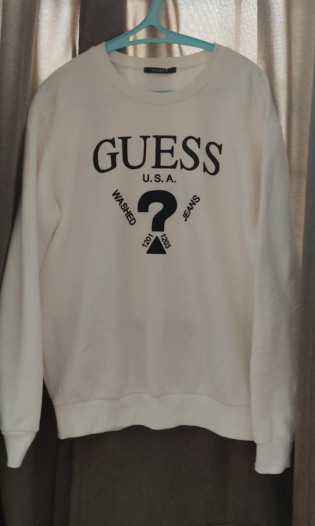 Guess deals sweatshirt white