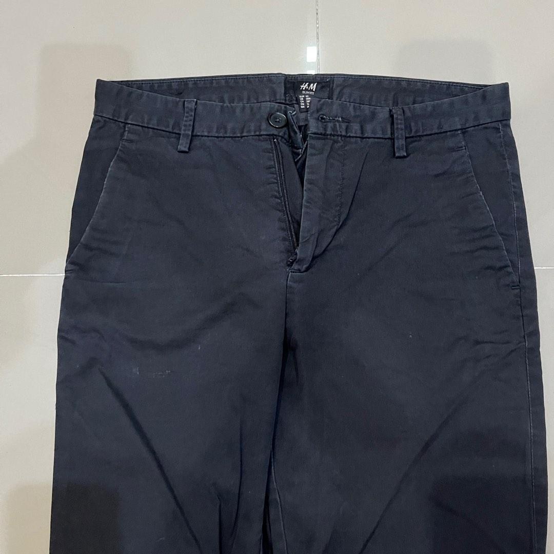 H&m black cheap chinos men's