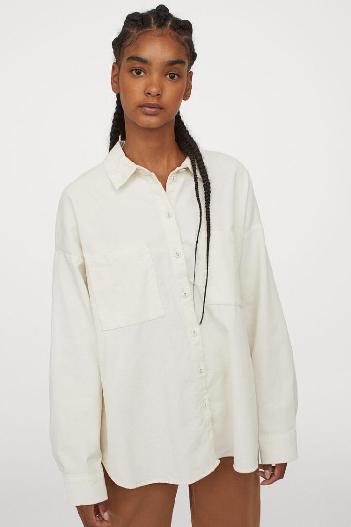 H&m corduroy hotsell blouse