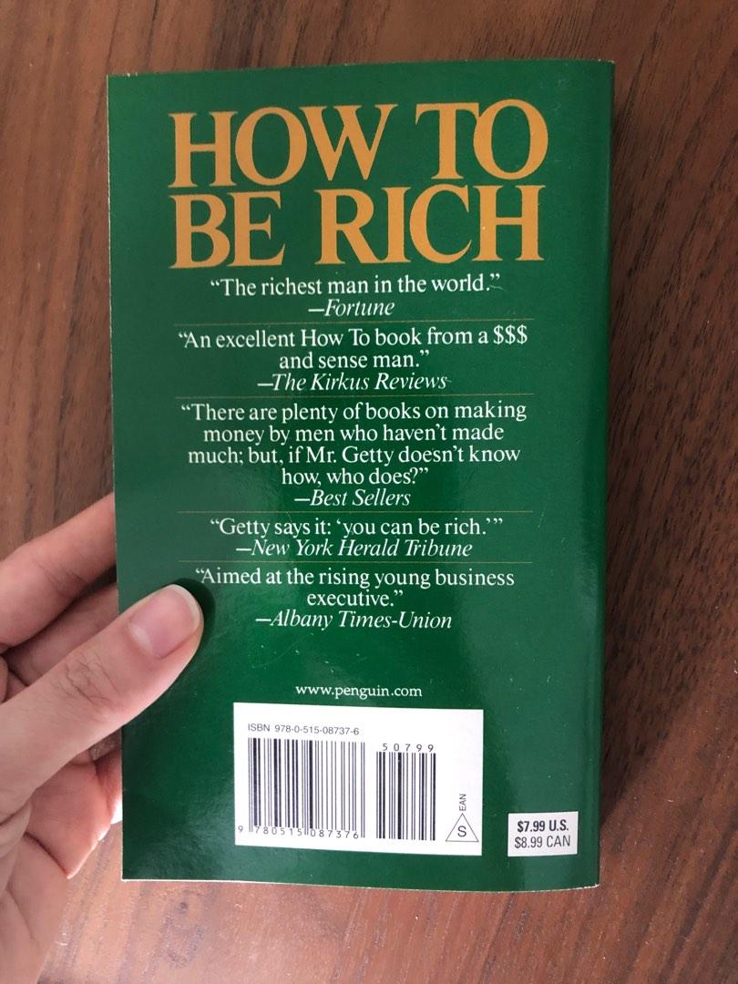 How to be rich book by j paul getty hobbies toys books magazines
