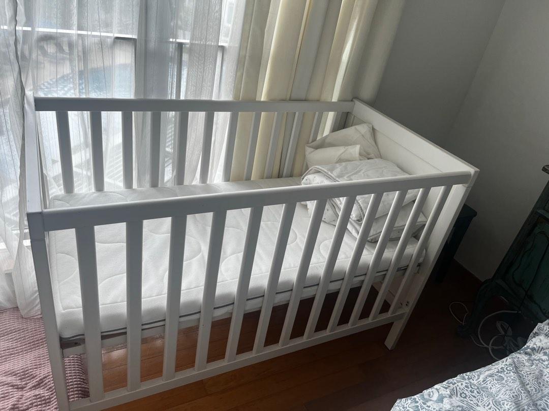 IKEA baby cot and bumper, Babies & Kids, Baby Nursery & Kids Furniture