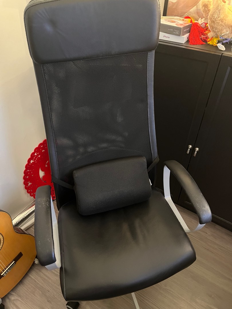 Ikea markus black leather clearance