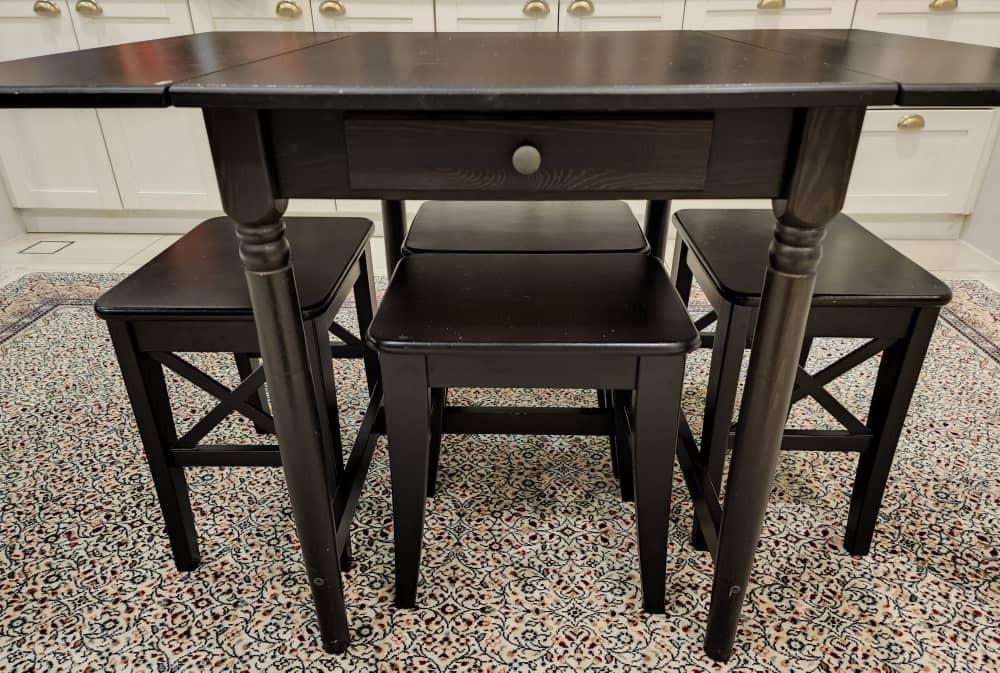 Ikea Table & Stools, Furniture & Home Living, Furniture, Tables & Sets