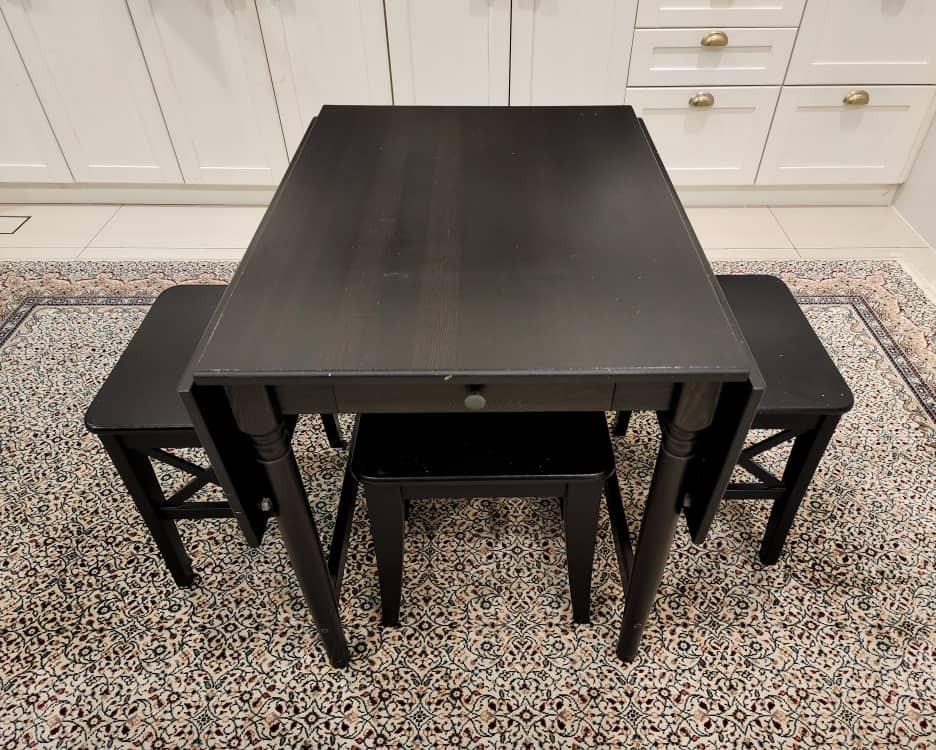 Ikea Table & Stools, Furniture & Home Living, Furniture, Tables & Sets