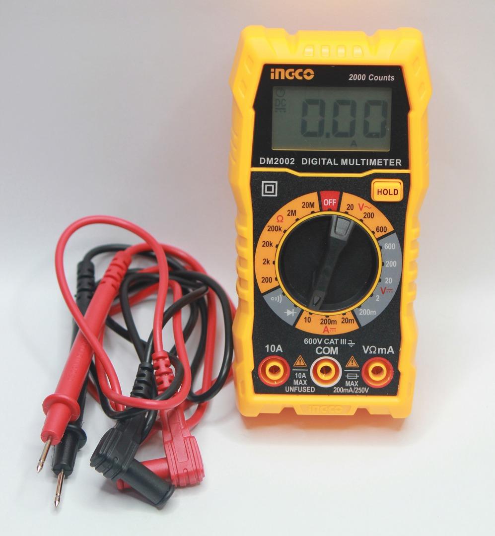 INGCO DIGITAL MULTIMETER TESTER, CAT.III 600V DM2002, BEST FOR MULTI