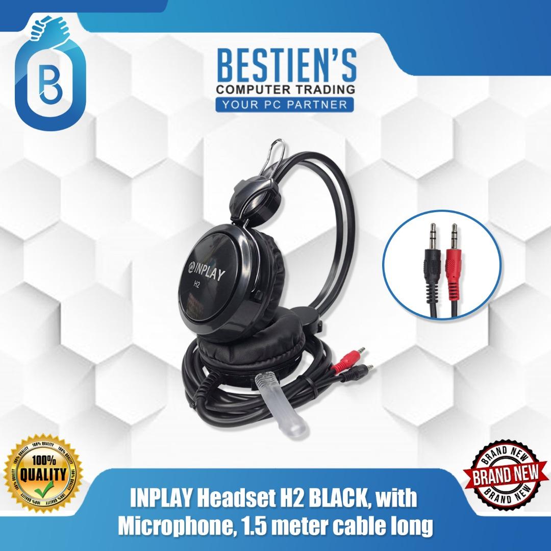 INPLAY Headset H2 , with Microphone, 1.5 meter cable long (Category: Microphones) located in Quezon City. Submitted by besteinpc (Listing ID 1071731395, Image 1). Description: INPLAY Headset H2 , with Microphone, 1.5 meter cable long 👉100% high quality 👉 Headset with Mic 👉Length: 1.5 meter cable long 👉Type: over the ear Headset with Microphone 👉Frequency Response: 18-20Khz 👉Sensitivity: 100db 👉Impedance: 32 ohms 👉Connectivity: 2x 3.5mm ja