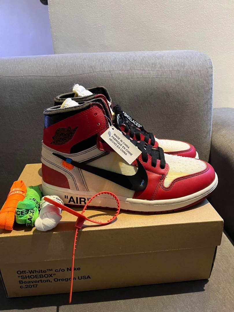 Jordan 1 Off white Chicago Men s Fashion Footwear Sneakers on