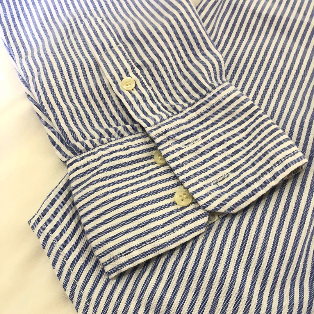 Lacoste LACOSTE short sleeve button down striped shirt men's size L cotton navy blue type Vintage Second Hand main image 0