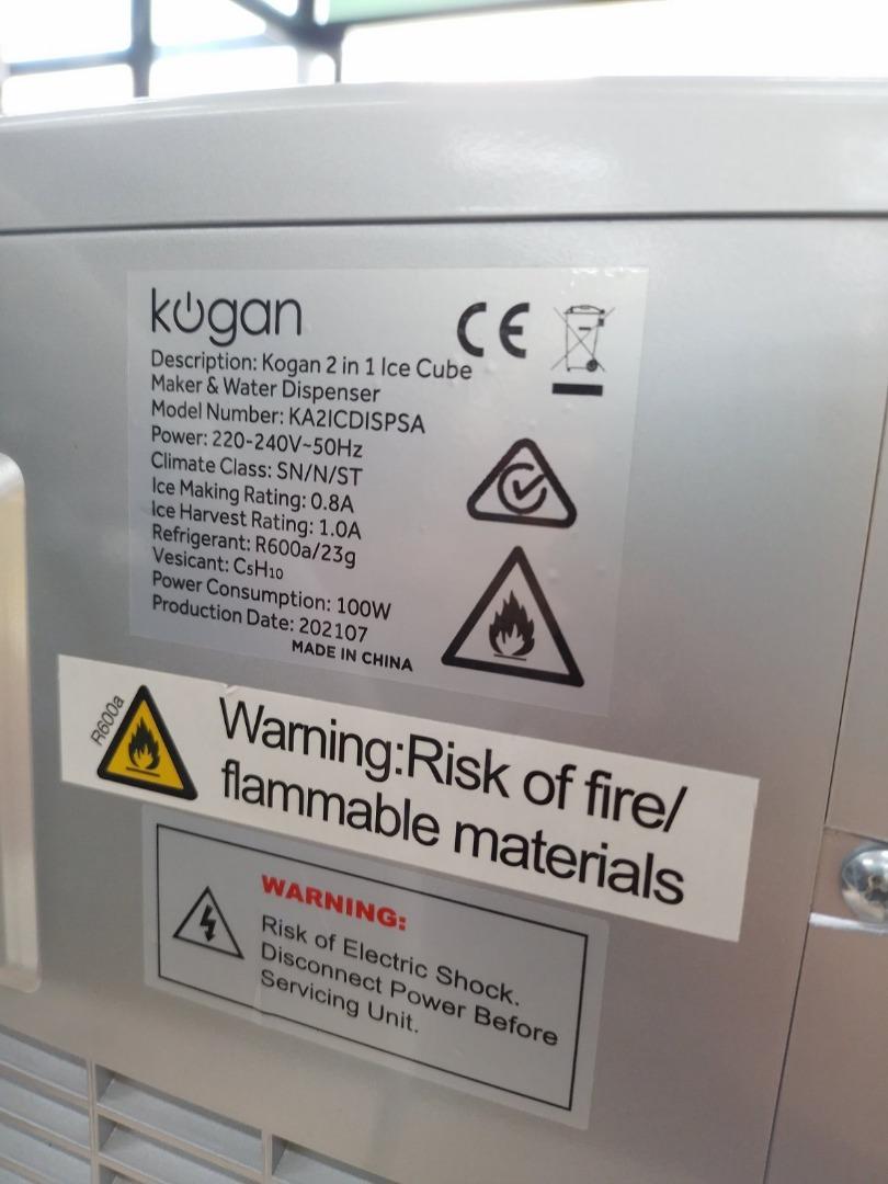 Kogan 12kg Ice Cube Maker & Water Dispenser (Stainless Steel