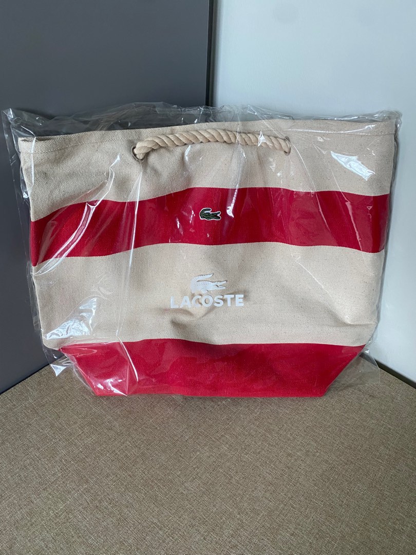 Lacoste Red Beach Bag (Brand New authentic in Plastic), Women's Fashion, Bags & Wallets, Beach