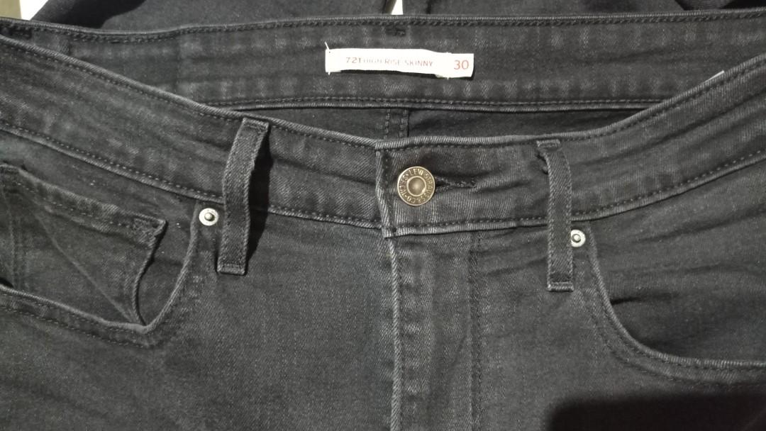 LEVI'S 721 High Rise Skinny Soft Black Jeans 18882-0024 (30), Women's ...