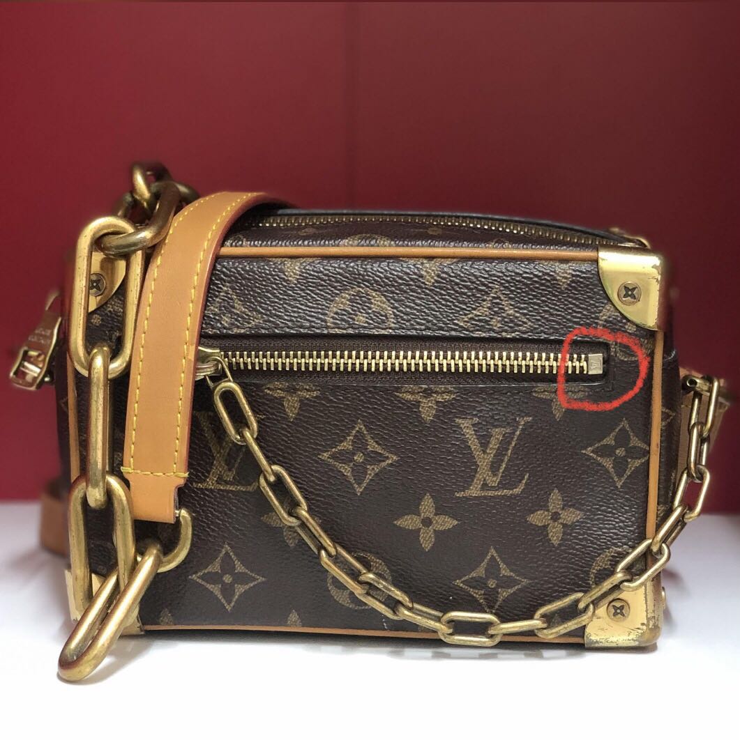 Louis+Vuitton+Soft+Trunk+Shoulder+Bag+Small+Brown+Leather for sale online