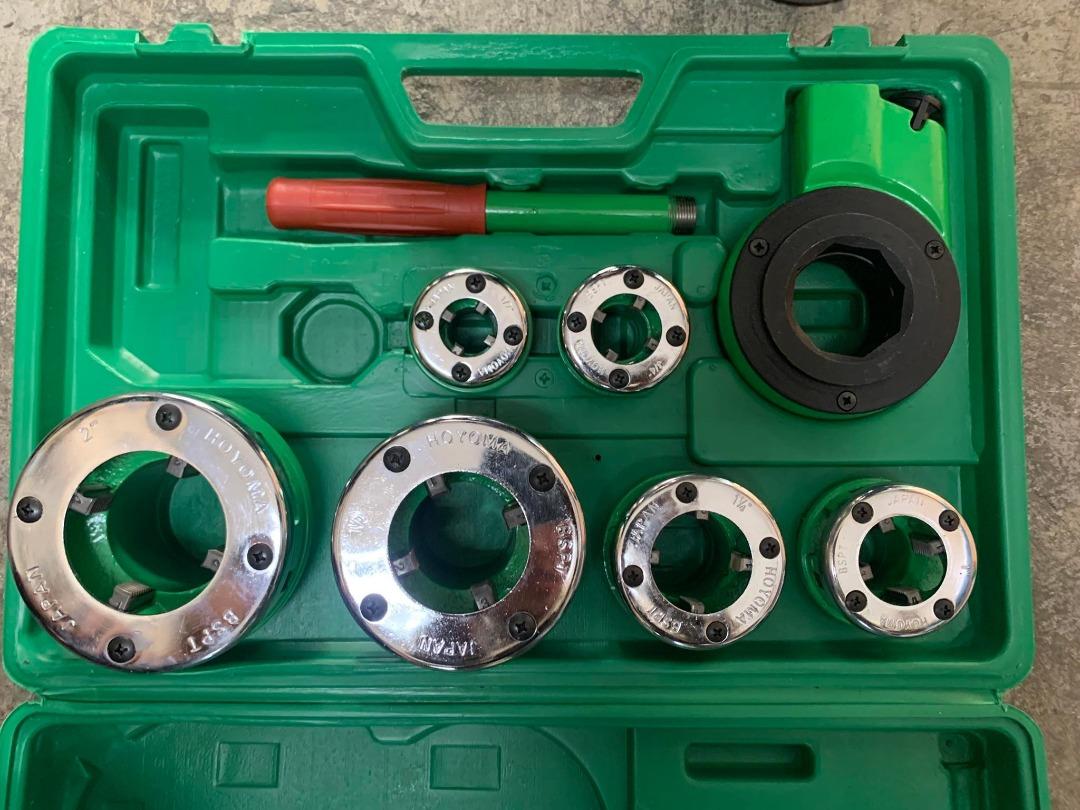 Manual Pipe Threader (Category: Construction Tools & Equipment) located in Manila. Submitted by 09150361920ronvillaflor (Listing ID 1183321353, Image 1). Description: Manual Pipe Threader Brand: Hoyoma japan Specs: 1/2" - 2" Price: 3,940 Welcome to "Takezo Industrial Supply" For inquiries GLOBE:📞 ☎ 0915-036-1920 VIBER:📞 ☎ 0915-036-1920 Email me@ 📫 📑 r-o-n-.-t-a-k-e-z-o-i-n-d-u-s-t-r-i-a-l-@-g-m-a-i-l-.-c-o-m Check my Carousell: https://www.ca