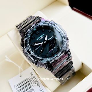 Montres Company 香港註冊公司(32年老店) 卡西歐 CASIO G-Shock 數位雜訊 半透明錶帶 200 米防水 碳核心防護 夜光 透明 黑色 農家橡樹 八角行針 Casioak GA2100 GA-2100 GA2110 GA-2110 GA2100 GA2100NN GA-2100 GA-2100NN GA-2100NN-1 GA-2100NN-1A 經典款 有現貨64231048601089110