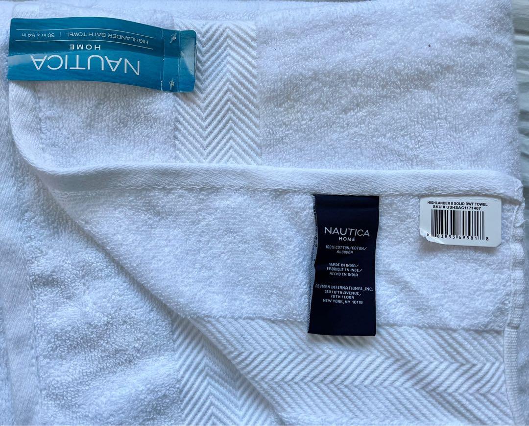 Nautica Bath Towel, Furniture & Home Living, Bedding & Towels on Carousell