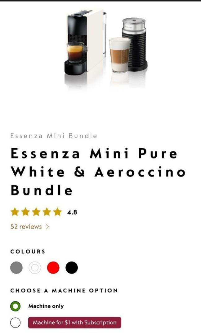 Nespresso Essenza Mini coffee machine with Foamer, TV & Home Appliances