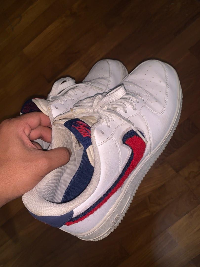 Nike Air Force Chenille swoosh Men s Fashion Footwear Sneakers