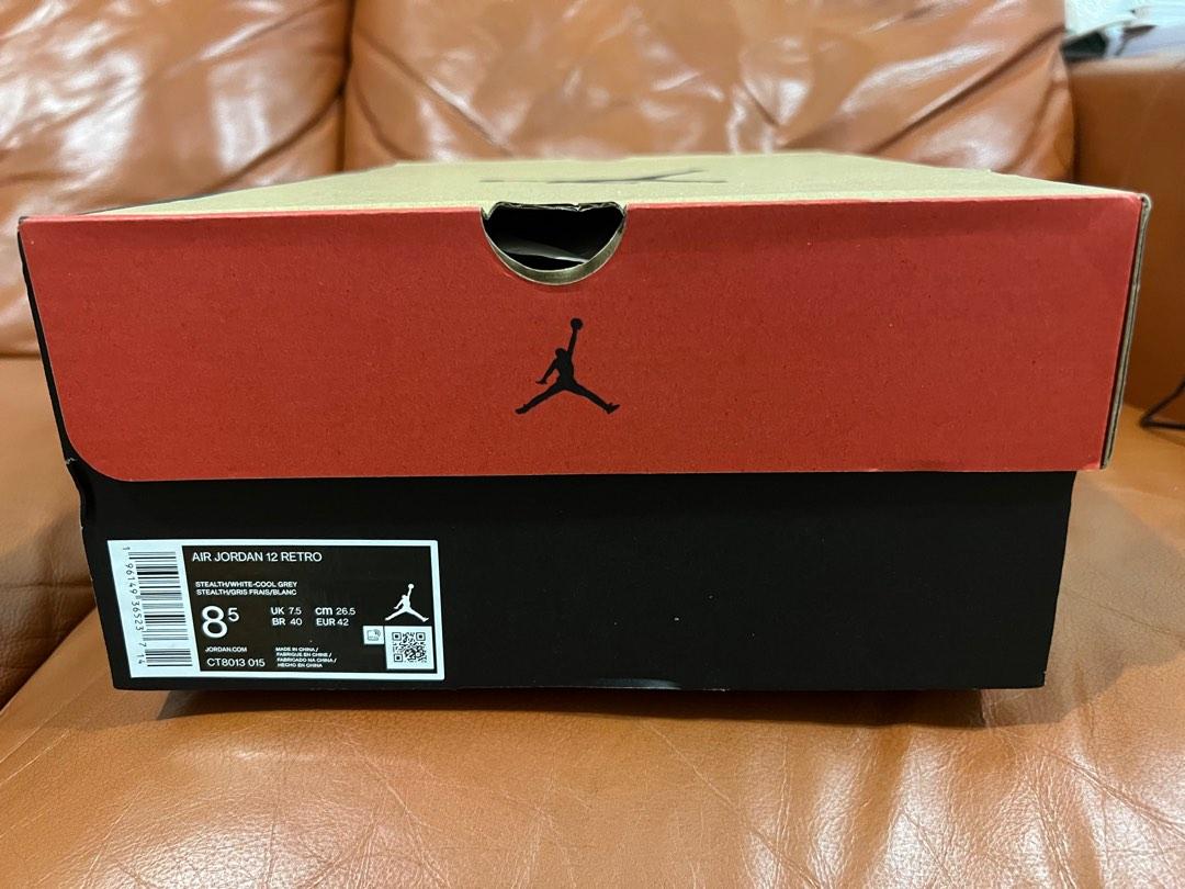 Nike Air Jordan 12 retro stealth 灰白色(有單), 男裝, 鞋, 波鞋