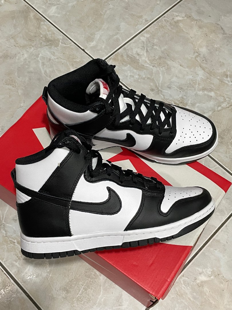 dunk high black white panda