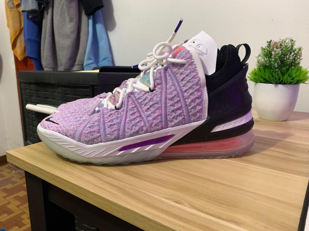 NIKE LeBron 18 Pink Basketball Shoes Men s Fashion Footwear