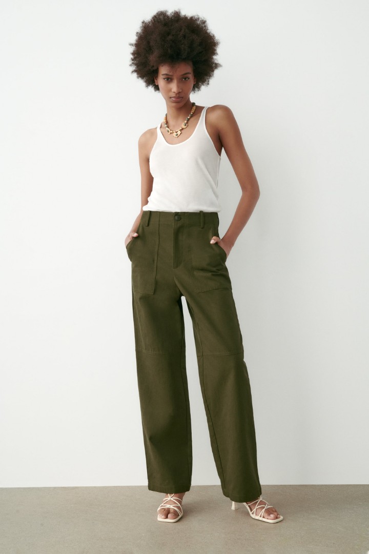 Pants straight Mossimo con jareta para mujer