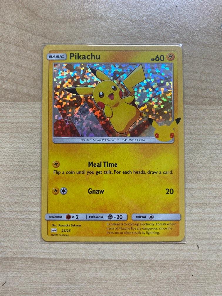 mcdonald's 25th anniversary pikachu holo