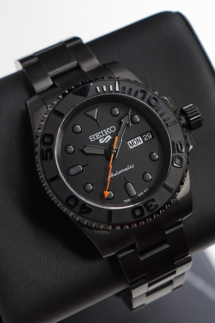 Seiko Mod Black Stealth Purple Trident / Orange Watch- Blackened Custom  Men's Automatic Submariner/Yacht/GMT Master- Rugged, Sporty, Tactical,  Military, Dress Watch, Men's Fashion, Watches & Accessories, Watches on  Carousell