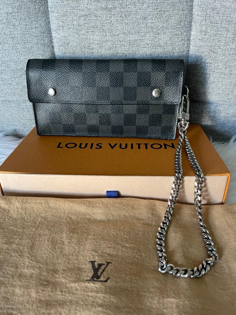 Louis Vuitton Brown Men's Damier Chain Accordion Wallet