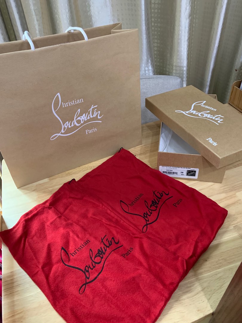 Louboutin paper bag shoes hot sale