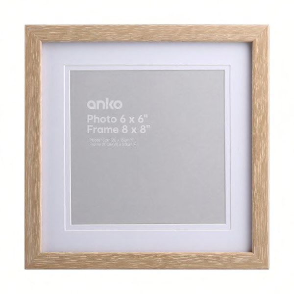 Anko Oak-Look Photo Frame - 8 x 8