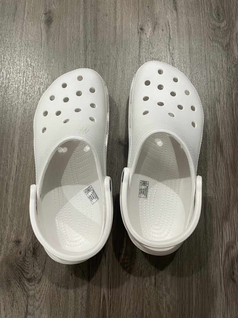 Plain white crocs online