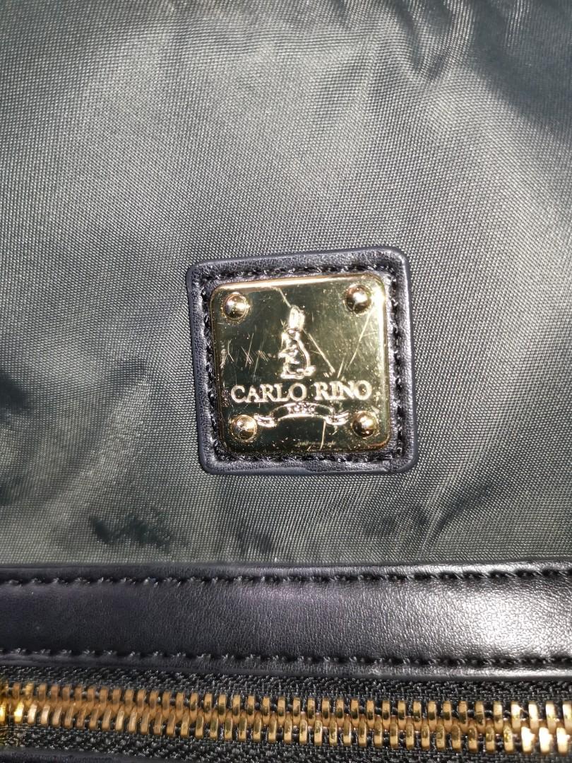Pre-loved Authentic CARLO RINO Tote Women's Shoulder Bag - Black ...