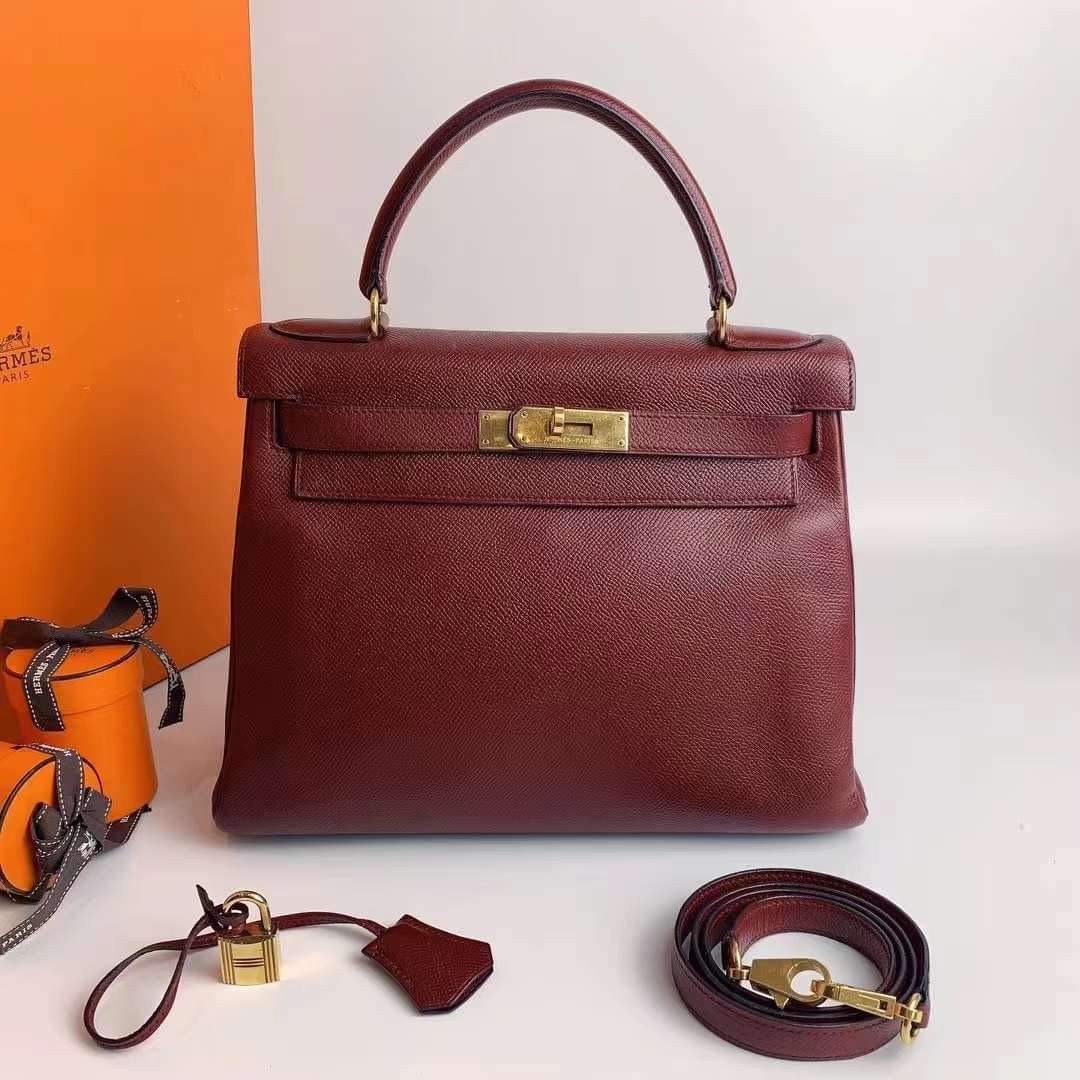 HERMES KELLY 19 RM350 FULL SET, Luxury, Bags & Wallets on Carousell