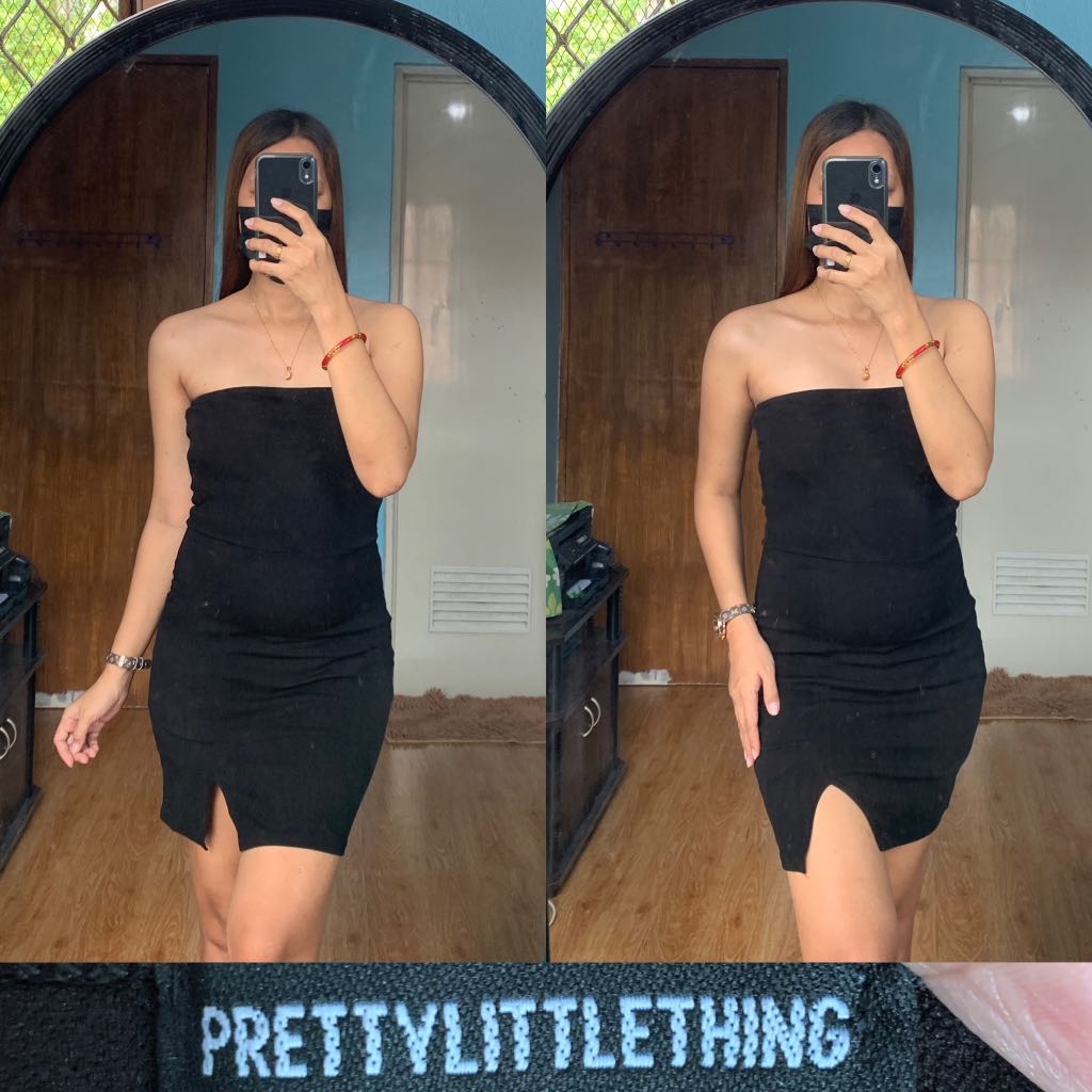 Pretty Little Thing Black Tube Dress Women s Fashion Dresses Sets Dresses on Carousell
