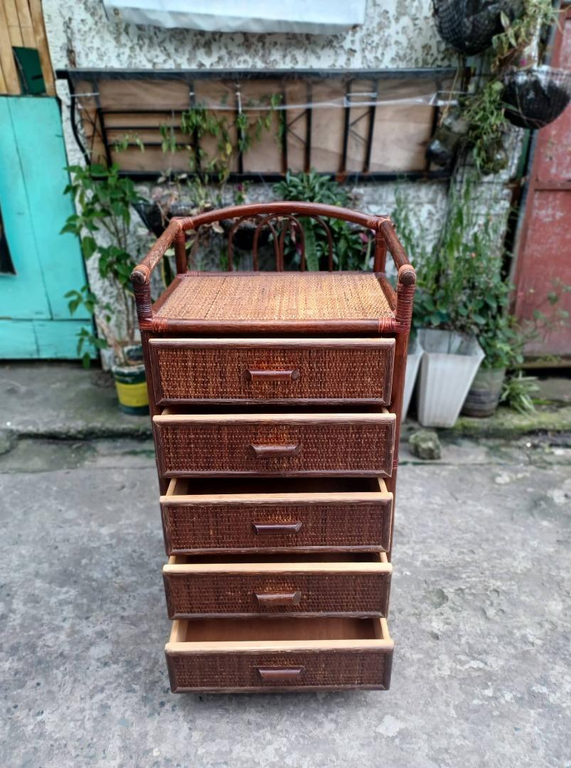 Rattan/Wooden Combined Drawer, Furniture & Home Living, Furniture ...