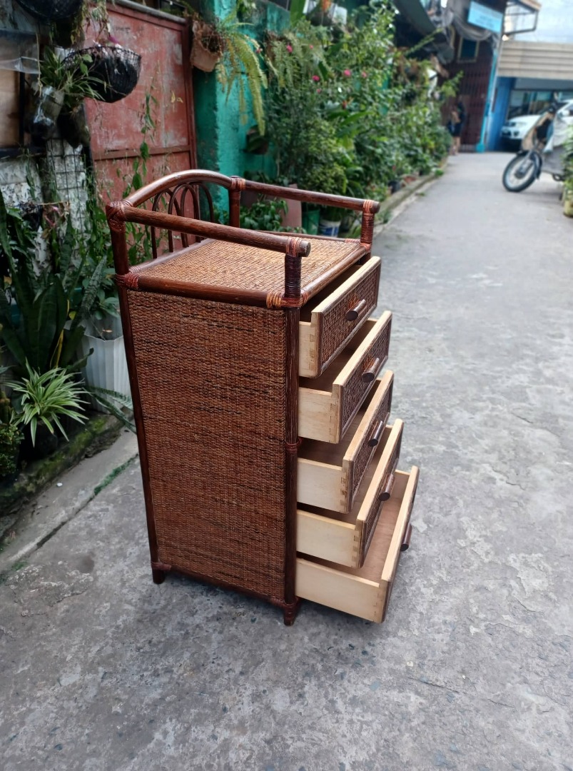 Rattan/Wooden Combined Drawer, Furniture & Home Living, Furniture ...