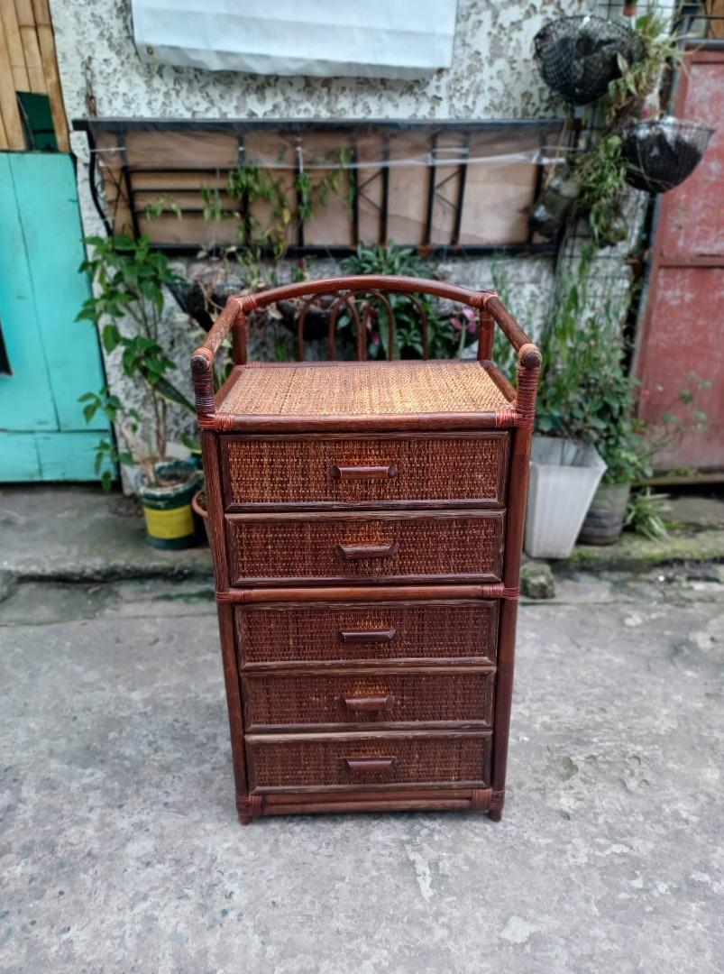 Rattan/Wooden Combined Drawer, Furniture & Home Living, Furniture ...