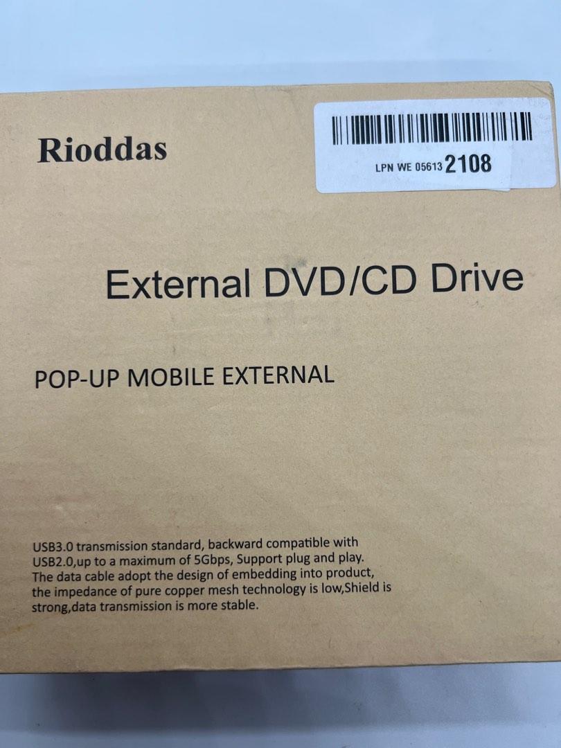 Rioddas External DVD/CD Drive, Computers & Tech, Parts & Accessories