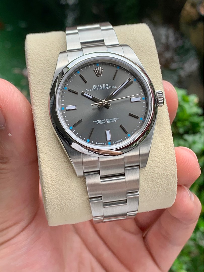Rolex Oyster Perpetual 114300 Rhodium 39mm Luxury Watches
