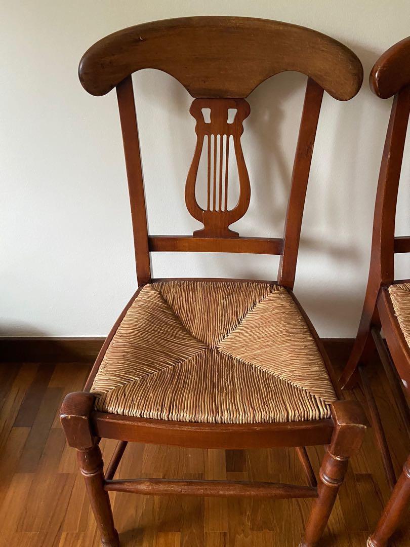 Antique European chairs cherry wood, Furniture & Home Living