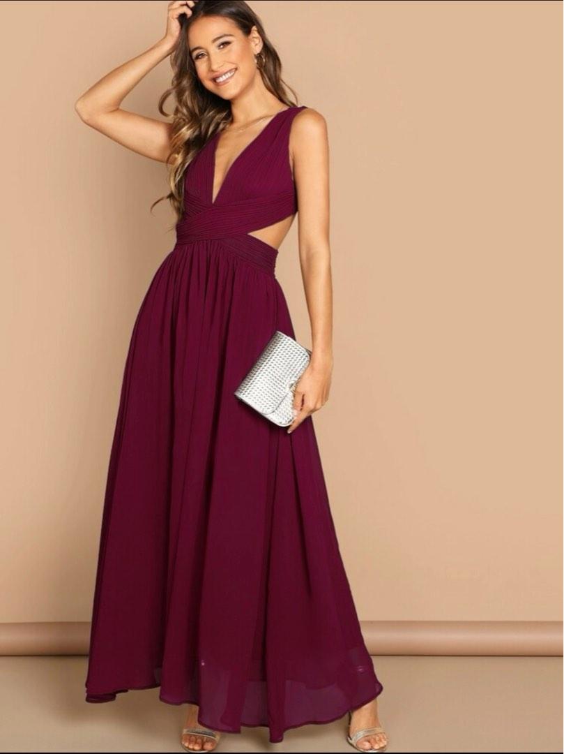 SHEIN V-Neck Maxi Dresses