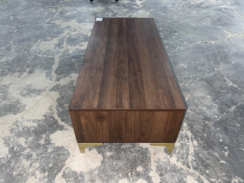 Simplified Design Coffee Table Brown Colour Meja Kopi Rekaan Ringkas
