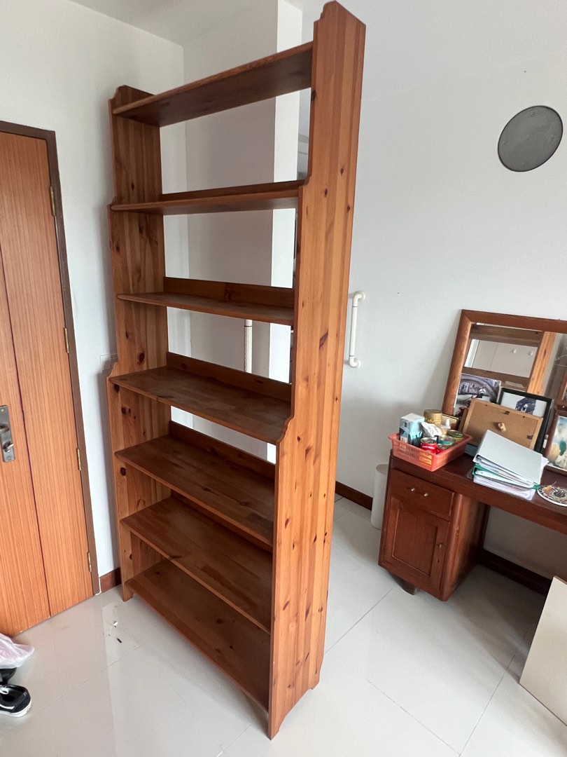 Solid pine wood bookshelf, Furniture & Home Living, Furniture, Shelves