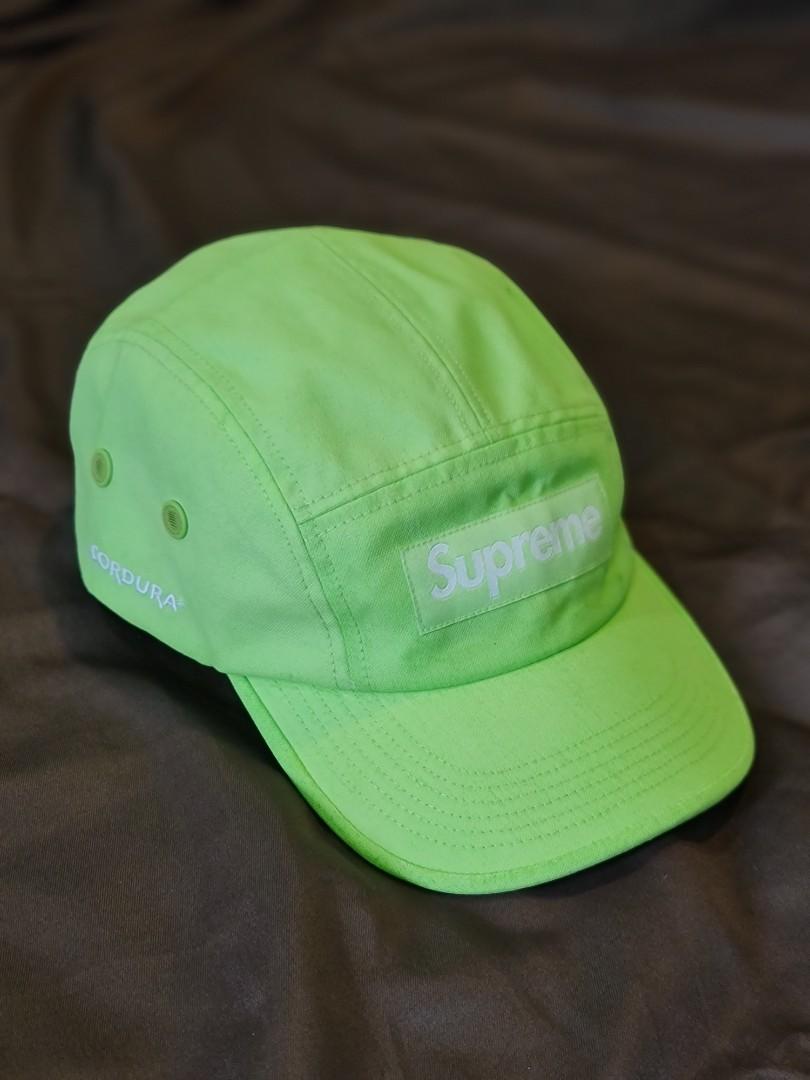 Supreme Coated Cordura Camp Cap Lime Men s Fashion Watches