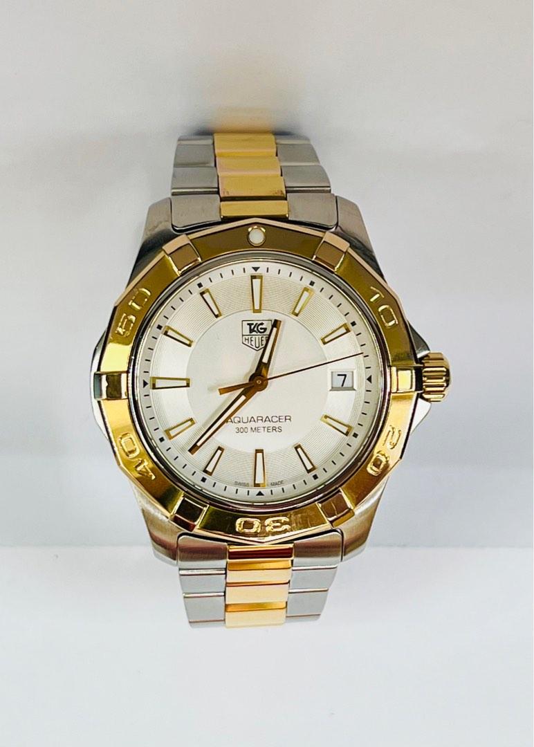 Men Tag Huere AquaRacer Quart Gold steel watch W0727