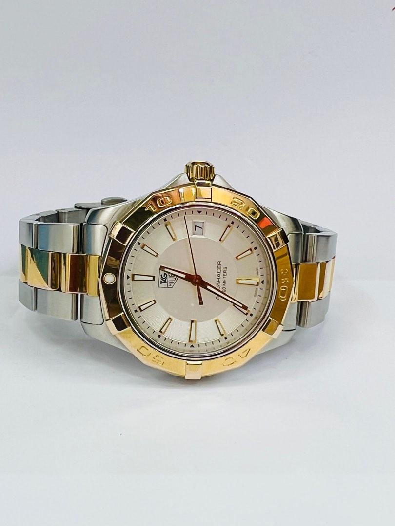 Men Tag Huere AquaRacer Quart Gold steel watch W0727