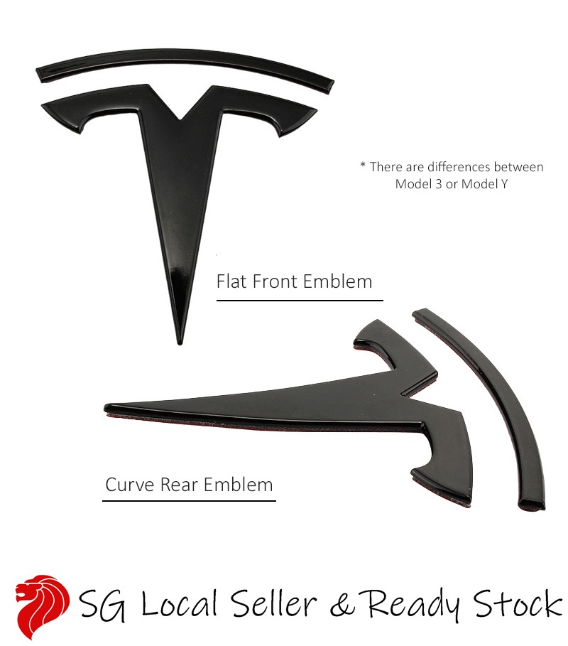 Tesla Model 3 Model Y Replacement Emblem, Car Accessories, Accessories