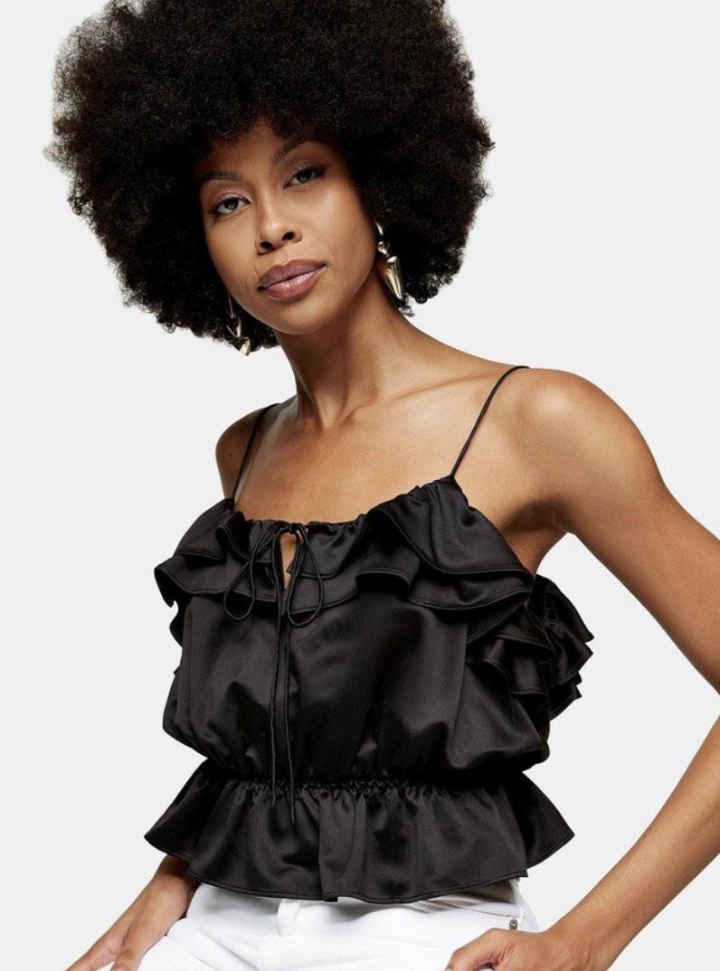 Topshop Rochelle Ruffle Cami Top Women s Fashion Tops Blouses on Carousell